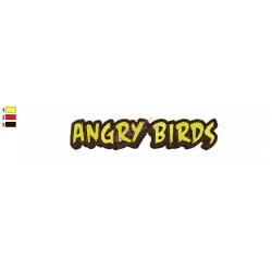 Angry Birds Logo Embroidery Design